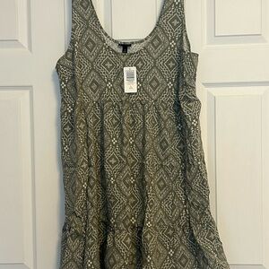 Torrid Olive Geometric Print Dress